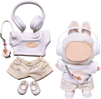 5-delige Kleding Set voor 17cm Pop - Leuke Outfit met Accessoires en Schoenen