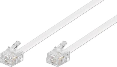 Goobay Telefoonkabel RJ11 - RJ11 / wit - 15 meter