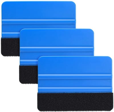 Raamskraper - Glazen krabber - krabber - kraper - 3 stuk - 10*7cm - Blauw - Glazen kraper - Kunststof - Glazenwasser - Ramen wassen - Krabber Plastic - Rechthoek - Handig - Draagbaar - Kleefgereedschap