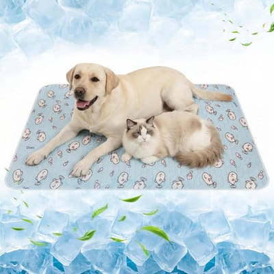 longziming -Zelfkoelende Hondenmat - Koelmat Voor Huisdieren - Dierenkoelmat - Zelfherstellend Koelvermogen - Anti-Slip Rubberen Onderkant - Ijszijde-Weefsel En Zachte Latex - 1 Stuk