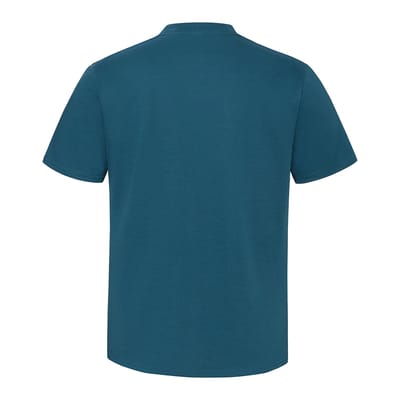 Russell Heren Klassiek Gekamd Katoen Zwaargewicht T-shirt (Benzineblauw)