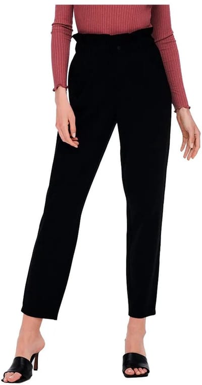 Only Broek Onlpoptrash-ova Life Hw Ank Crt Pnt 15236129 Black Dames Maat - W25 X L34