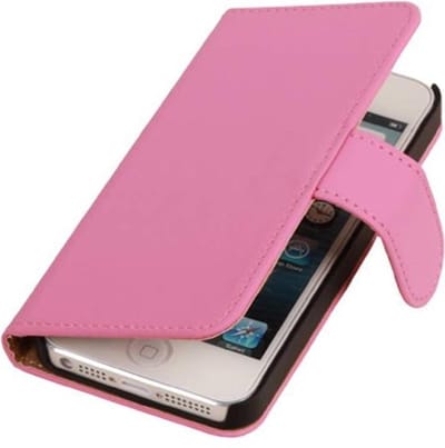 Roze Effen Apple iPhone 6 - Book Case Wallet Cover Hoesje