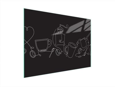 TMK ArtDeko - Serie - Snijplank - 40x30 cm - Zwart - Tempered Glass