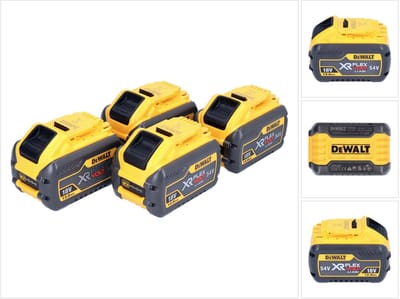 DeWalt 4x DCB 548 18 V / 54 V max. 12 Ah / 12000 mAh Li-Ion XR FLEXVOLT accu - met laadniveau-indicator
