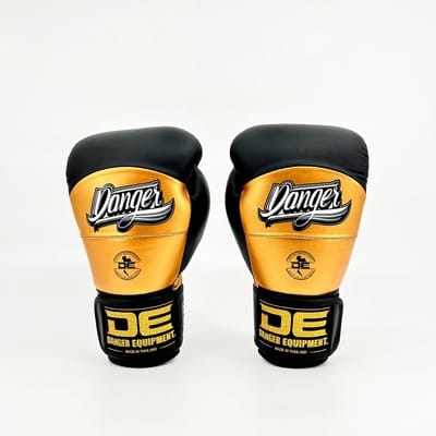 Danger Reborn Bokshandschoenen - microfiber - Zwart/Goud 12 oz