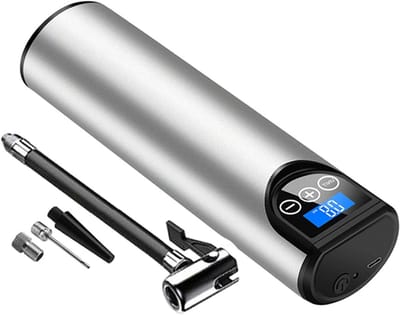 Draagbare Compressor - Luchtpomp Banden - Banden Oppompen - Automatische Uitschakeling - 150 PSI Max - Zilver