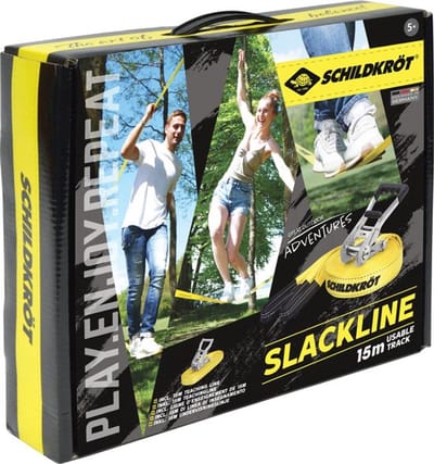 Slackers Slackline-set 15 Meter Blauw