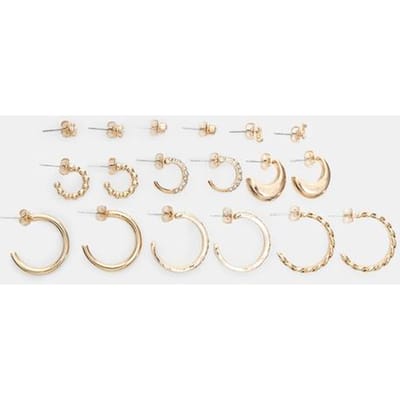 Stradivarius Set van 9 vlinder oorringen  Goud OS