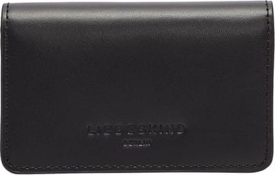 LIEBESKIND BERLIN Leren Portemonnee Paper Bag Carter Cardie Wallet Black Zwart