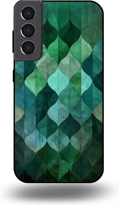 Smartphonica Telefoonhoesje geschikt voor Samsung Galaxy S22 Plus met groene bladeren opdruk - TPU backcover case green leaf design - Groen geschikt voor Samsung Galaxy S22 Plus
