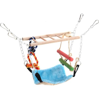 Petit Animal Furet Perroquet Rat Oiseau Balançoire Corde Filet Suspendu Cage pour Animal