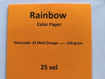 Rainbow KL-22 120 gram medium oranje papier