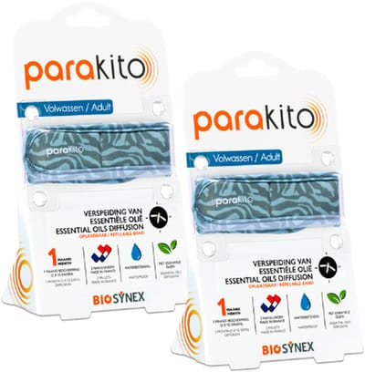 Parakito Navulbaar Anti-Muggen Armband - Volwassen Jungle - 2 STUKS - Plant-Based Bescherming - Navulbaar - Innovatief