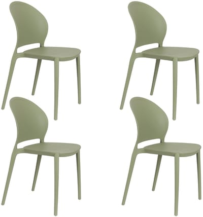 ANLI STYLE Outdoor Chair Sjoerd Green - set van 4