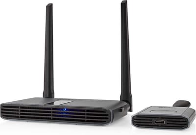 Nedis Draadloze HDMI-Zender - Wi-Fi - 2400-5000 MHz - 30 m (gezichtsveld) - Maximale resolutie: Full HD 1080p - 1.65 Gbps - ABS - Grijs