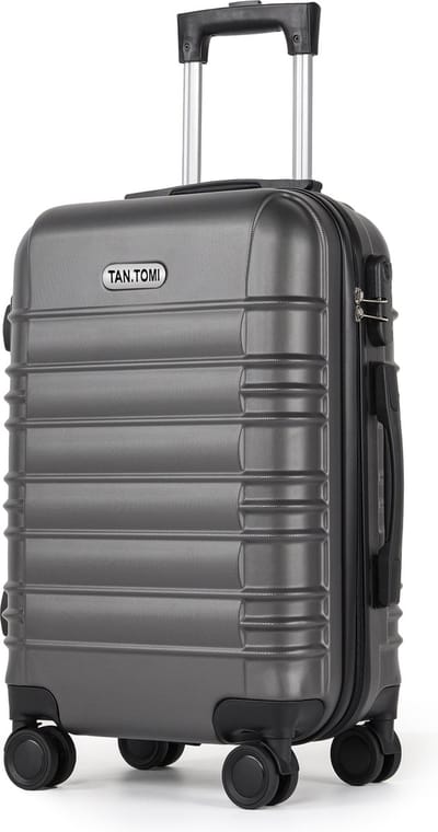 TAN.TOMI Handbagage Koffer - 41L - Cijferslot - Lichtgewicht - Trolley - Reiskoffer - 56x38x24cm - Donkergrijs