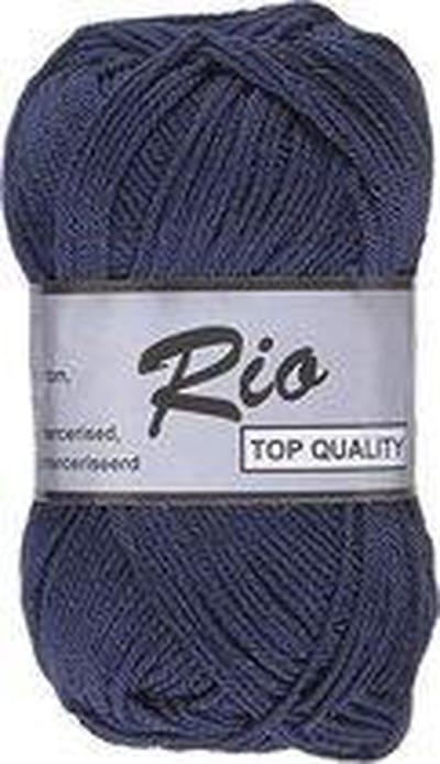 Lammy yarns Rio katoen garen - donker blauw (892) - naald 3 a 3,5mm - 10 bollen