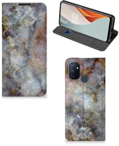 OnePlus Nord N100 Standcase Marmer Grijs