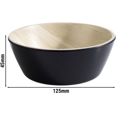 GGM Gastro (6 Stück) Schale - FRIDA - Melamin - 0,25 Liter - Ø 125mm - Schwarz