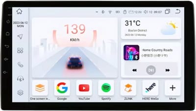 Autoradio met bluetooth - Carplay - Voor FIAT 500 (2007-2014) - Geschikt voor Apple en Android - Stereo - Navigatie - Navigatiesysteem auto - 6GB 64GB - 9"