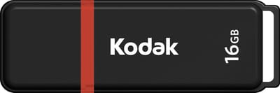 Kodak Classic K102® Series Flash Drive - 16 GB - USB Stick - USB 2.0 - Bescherm dopje - Rood/ Zwart