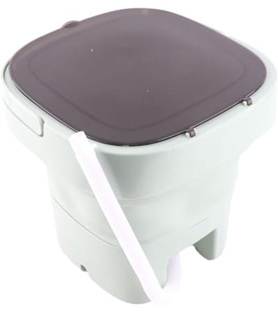 Draagbare Vouwwasmachine - Mini Wasmachine met Emmer en Zwart Deksel voor Reis en Thuisgebruik