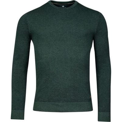 Baileys Trui Crew Neck Allover Plated 2-Tone Jacquard Donker Groen / male