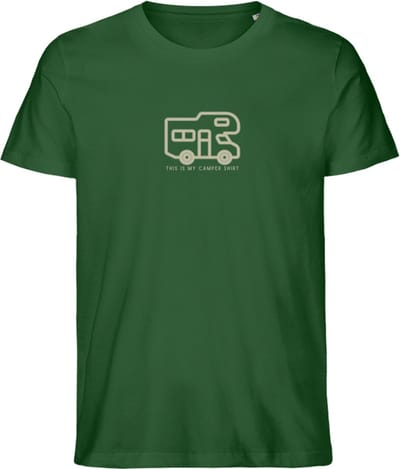 Grappig T Shirt Dames Heren - Camper - Kamperen - Vakantie - Groen - XS
