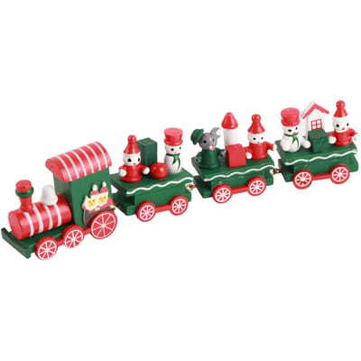 Leuke Kersttrein Wagon Compartiment Speelgoed Kerstversiering Ornament Kindercadeau Groen Green red