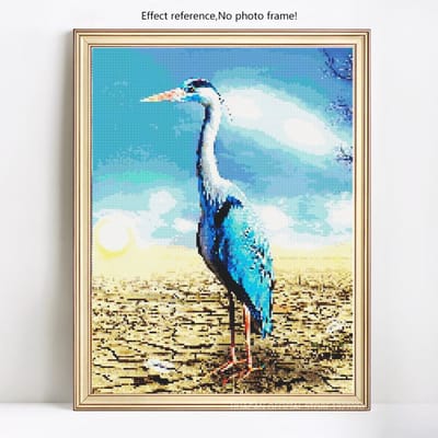 5D Doe-het-zelf Diamantschilderij Dier Volledige Ronde Strass Afbeelding Borduurwerk Verkoop Diamant 20X30 blue