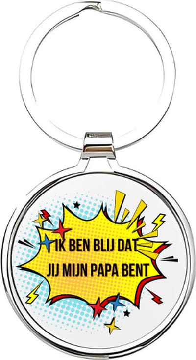 Akyol - Ik ben blij dat jij mijn papa bent Sleutelhanger - papa - Vaders - Vader sleutelhanger - Papa sleutelhanger - Sleutelhanger papa - Familie sleutelhanger - Vaderdag cadeautje - Papa cadeau - Dad - stiefvader - schoonvader - 4 x 7,5 CM