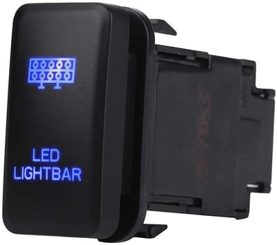 Allecto - LED Rocker Switch - 12V - Voor Auto's - Blauwe LED - Geschikt voor Land Cruiser - Hoogwaardige Schakelaar - Duurzaam en Betrouwbaar