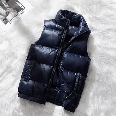 Veste pour homme Gilet décontracté Veste coupe-vent d'hiver Gilet zippé en duvet pour homme Hiver XXS gray