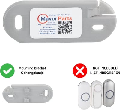 Verstevigde Ophangbeugel Grijs voor Deurbel DCP-311, DCP-511 en DCP-911