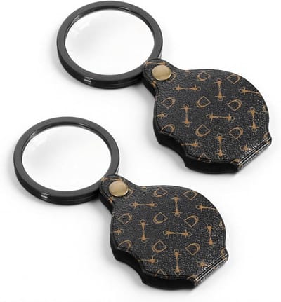 10X Pocket Vergrootglas Set van Twee | Mini Loep voor Senioren en Mannen en Vrouwen | Draagbare Handheld Vergrootglas voor Lezen, Sieraden en Munten - Ideaal voor Kranten en Boeken