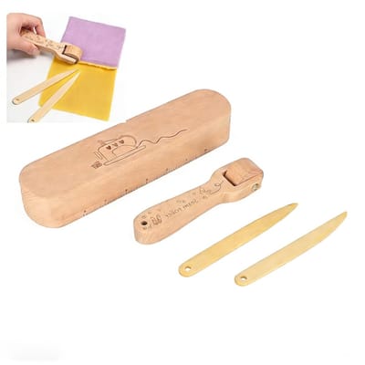 Houten Naaidoos Set met Stoomabsorber, Naa gereedschap voor Quilten en Persen van Zomen, Ergonomische Handgreep