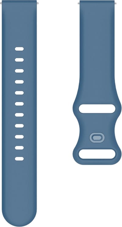 Siliconen bandje - geschikt voor Amazfit GTS / GTS 2(E) / GTS 2 Mini / GTS 3 / 4 (Mini) / Bip (S) / Bip U (Pro) / Bip Lite / Bip 3 (Pro) / GTR 42 mm / Pop (Pro) / Active (2) - blauw