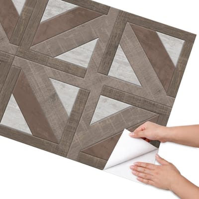Coloray Meubel Wrap Folie - Bruin Meubelfolie - 75x150 cm - Meubel Wrap Folie Geometrisch patroon - Plakfolie Meubels - Geometrische Meubelfolie - Decoratiefolie Zelfklevend - Slaapkamer decoratie - Achtergronden en patronen