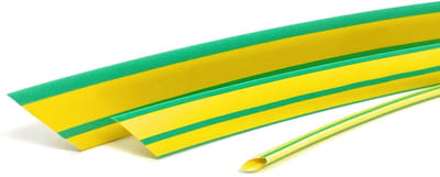 Krimpkous per meter aarding (groen/geel) zonder lijm Ø 3mm 1 meter krimpverhouding 2:1 set polyolefine voor het isoleren van kabels zonder label UV-bestendig (Ø3mm 1meter) | per meter, polyo