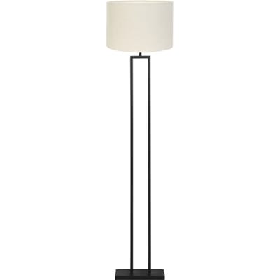Light & Living Vloerlamp Shiva/Livigno - Zwart/Eiwit - Ø40x170cm - Vloerlamp met kap