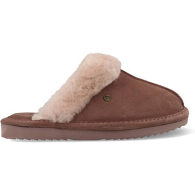 Warmbat Lismore Suede Dames Sloffen - Taupe - Maat 36