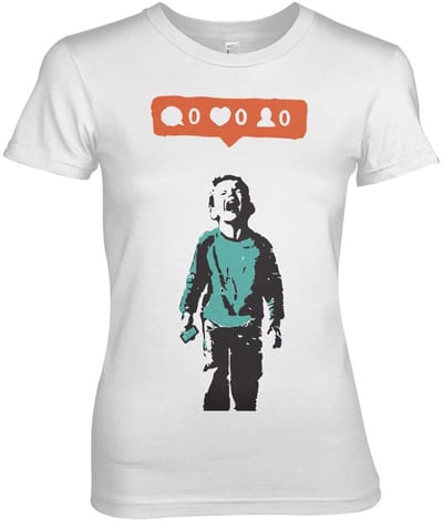 Hybris Dames The Social Kid Girly T-shirt SH-5-BK002-H44-8