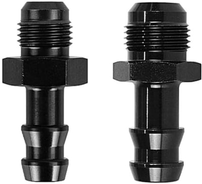 Dailygoods - Adapter - 6AN 8AN - Lichtgewicht aluminium - Zwart - Slangaansluiting - Voor 3/8 en 1/2 inch slangen