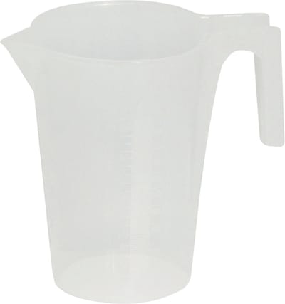 Silverline Maatbeker - 5 liter - Grote schenklip - Metrische schaalverdeling - Polyethyleen