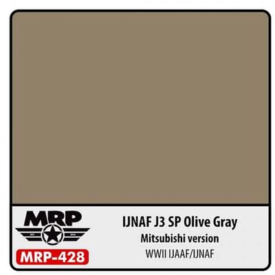 Mr. Paint MRP-428 - IJNAF J3 SP Olive Gray (Mitsubishi Special Paint) – 30 ml verf voor Airbrush & Detailwerk