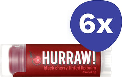 Hurraw Black Cherry Getinte Lippenbalsem (6x 4,3gr)