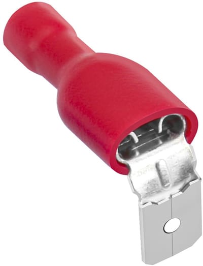 Allecto - Spade Crimp Terminal Connector - 100 Stuks - Rood - 0.5-6.0mm2 - Voor Elektrische Verbindingen - Hoogwaardige Kwaliteit