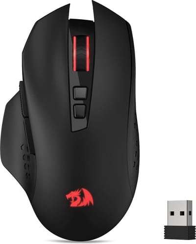 StayPowered Draadloze Gaming Muis - Verbeter Jouw Game-ervaring - 4000 DPI - 2,4 GHz Verbinding - 5 DPI Niveaus - 7 Macrotoetsen - Rode LED-verlichting - Pro Software - Compatibel met PC/Mac/Laptop - Zwart - Levering Sneller dan Aangegeven!