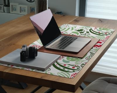 Coloray Bureau Onderlegger - Turks traanpatroon Bureau Mat - 100 cm x 50 cm - Groente Bureau Onderlegger - Bureaumat - Onderlegger Bureau - Bureau Onderlegger Groot - Bureau Onderlegger XXL